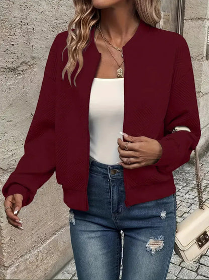 Quilted Knit Bomber Jacket - view 14