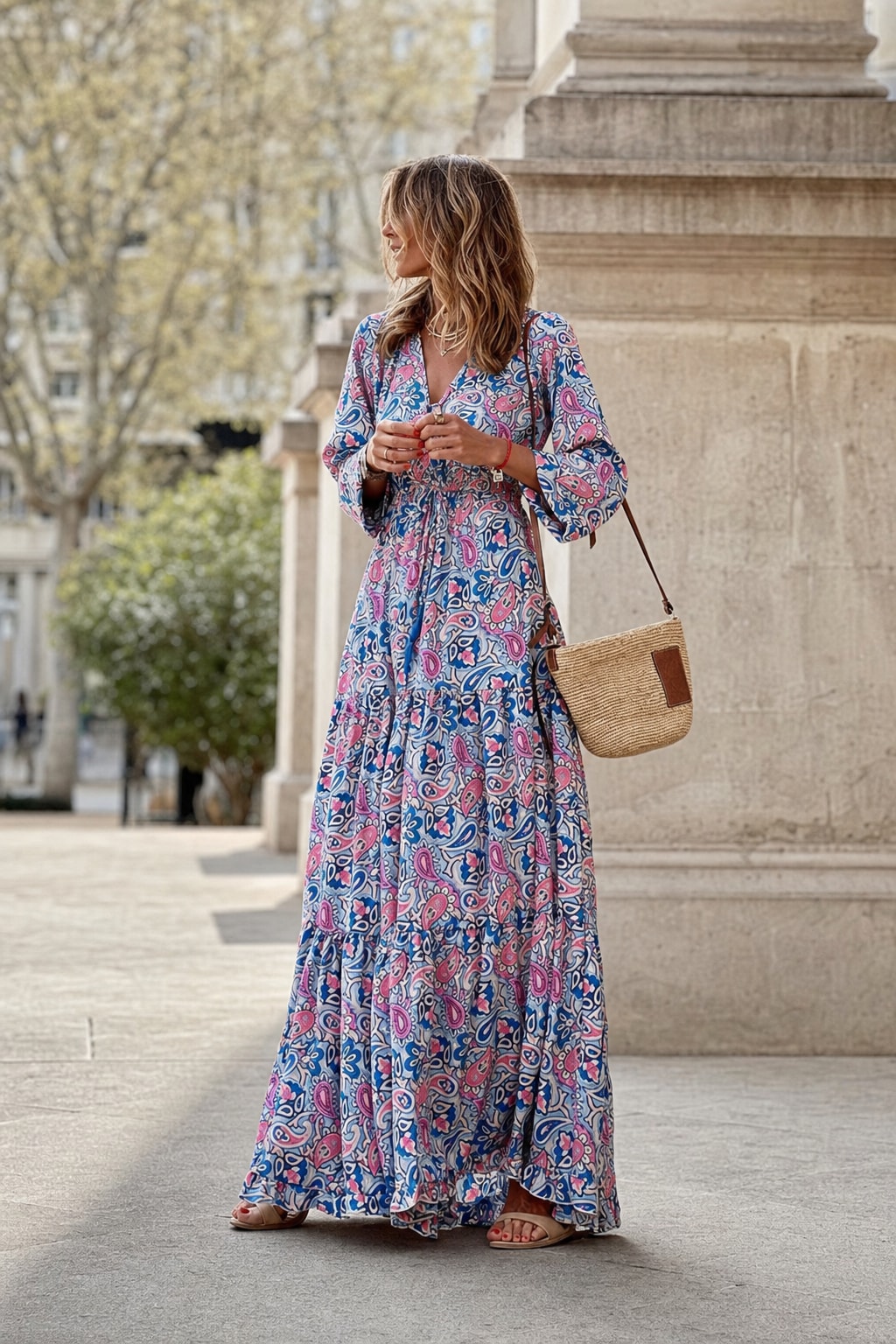 Cotton Blend Dress With Relaxed Fit - 2
