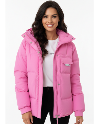 Lightweight hooded quilted puffer jacket - view 6