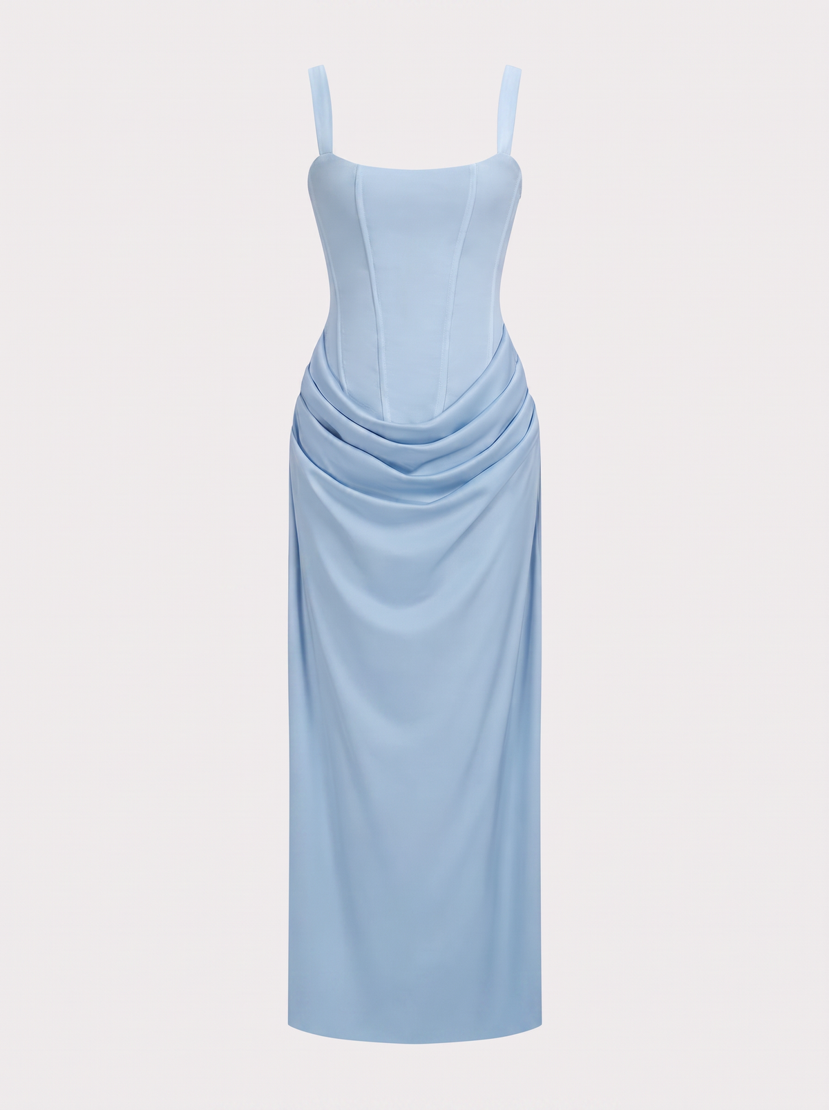 Ruched Tie-Back Jersey Maxi Dress - view 6