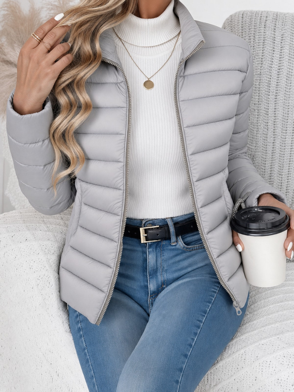 Warm Quilted Spring Jacket Lightweight & Water-Resistant - 7