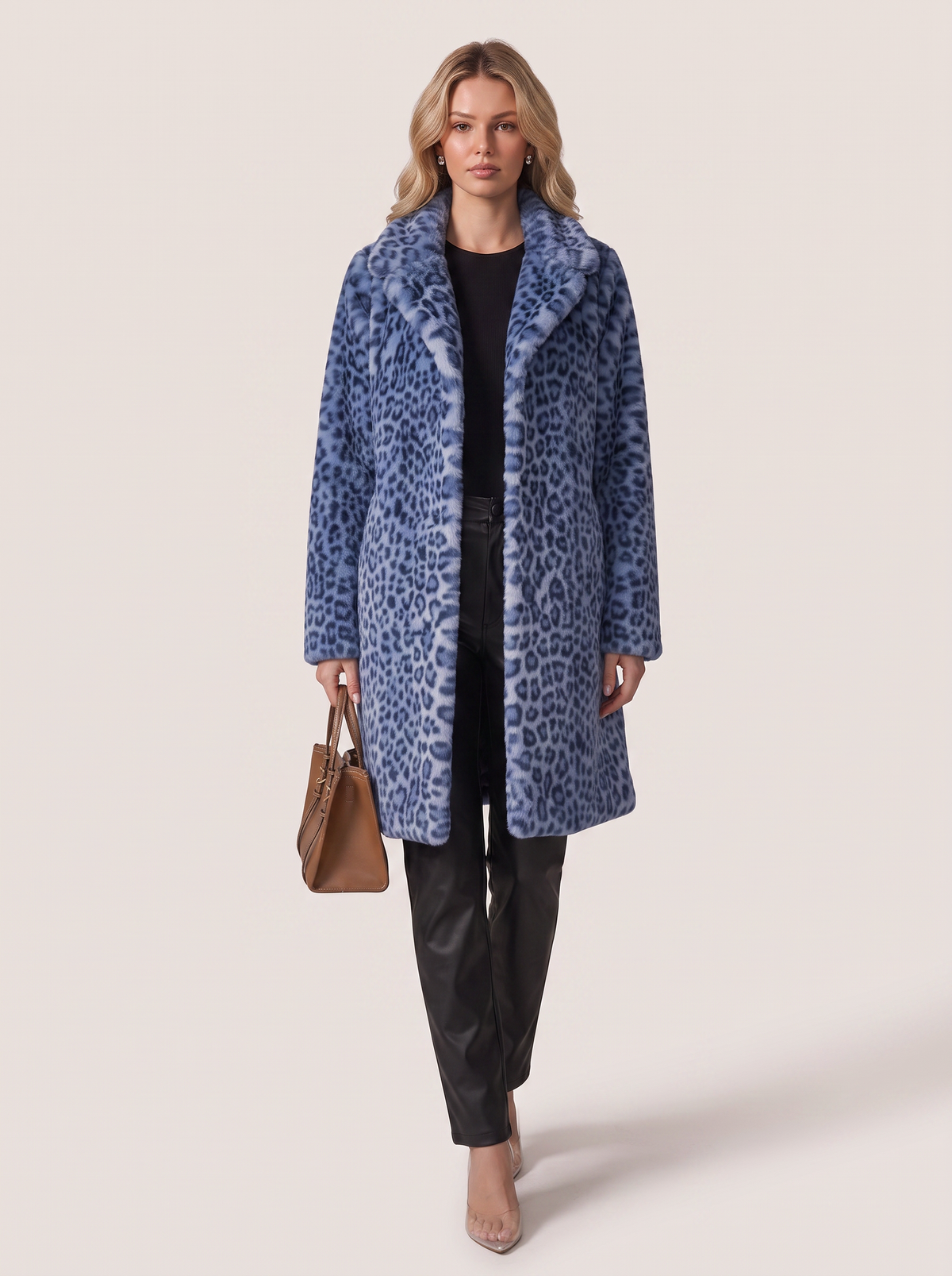 Leopard Print Insulated Winter Coat - view 3