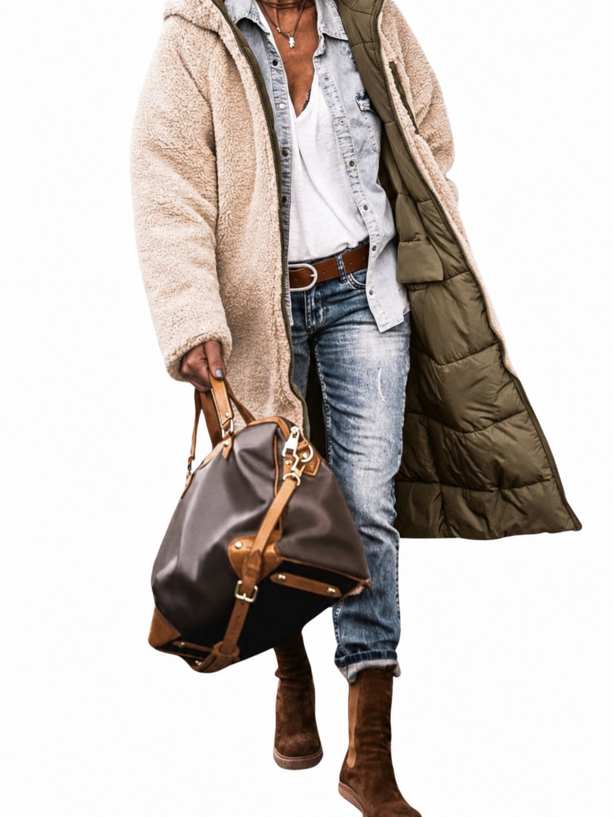 Reversible Tailored Coat Long Winter Fit - 9