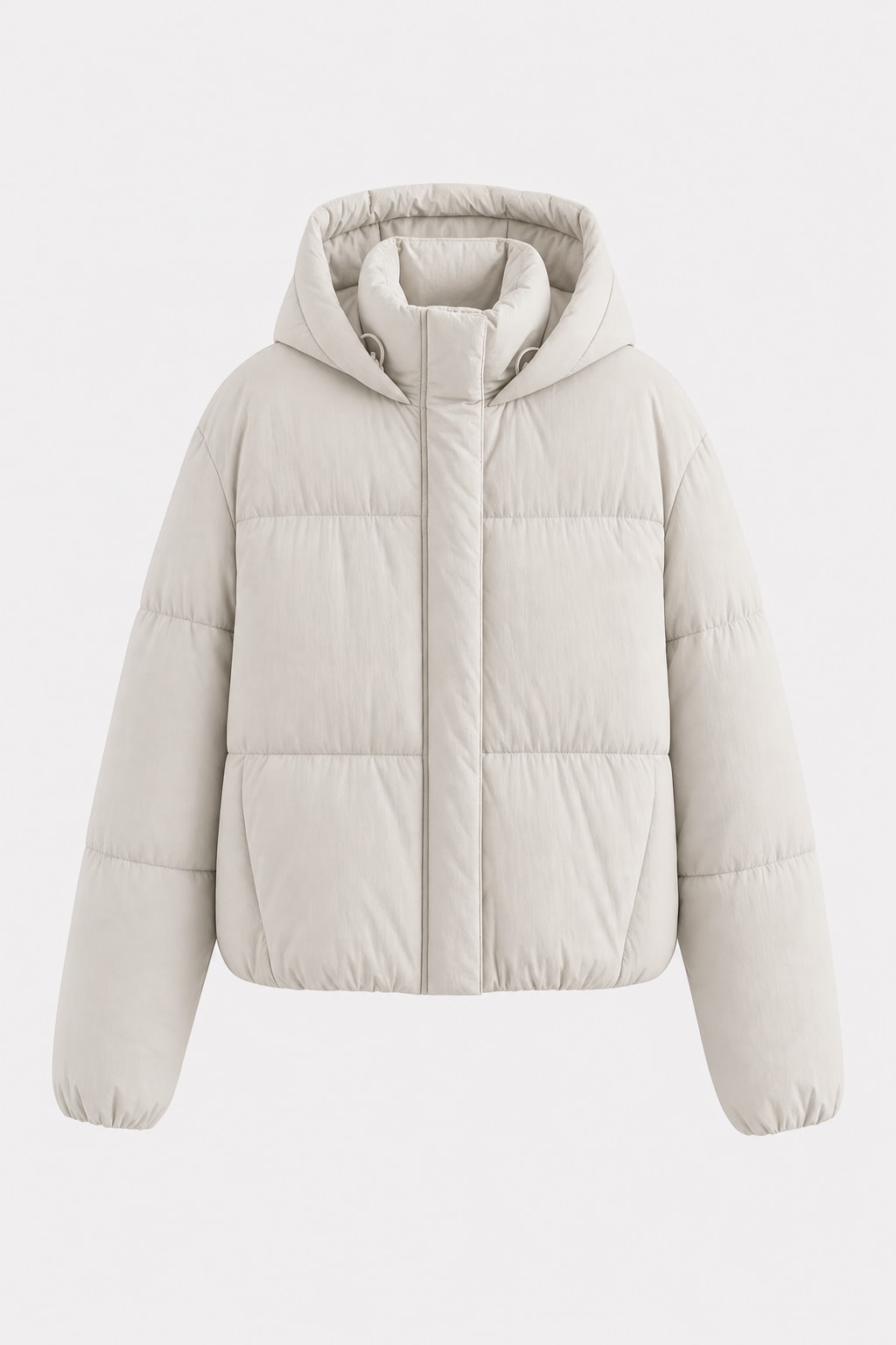 Quilted Cozy Puffer Jacket With Oversized Hooded Fit - 1