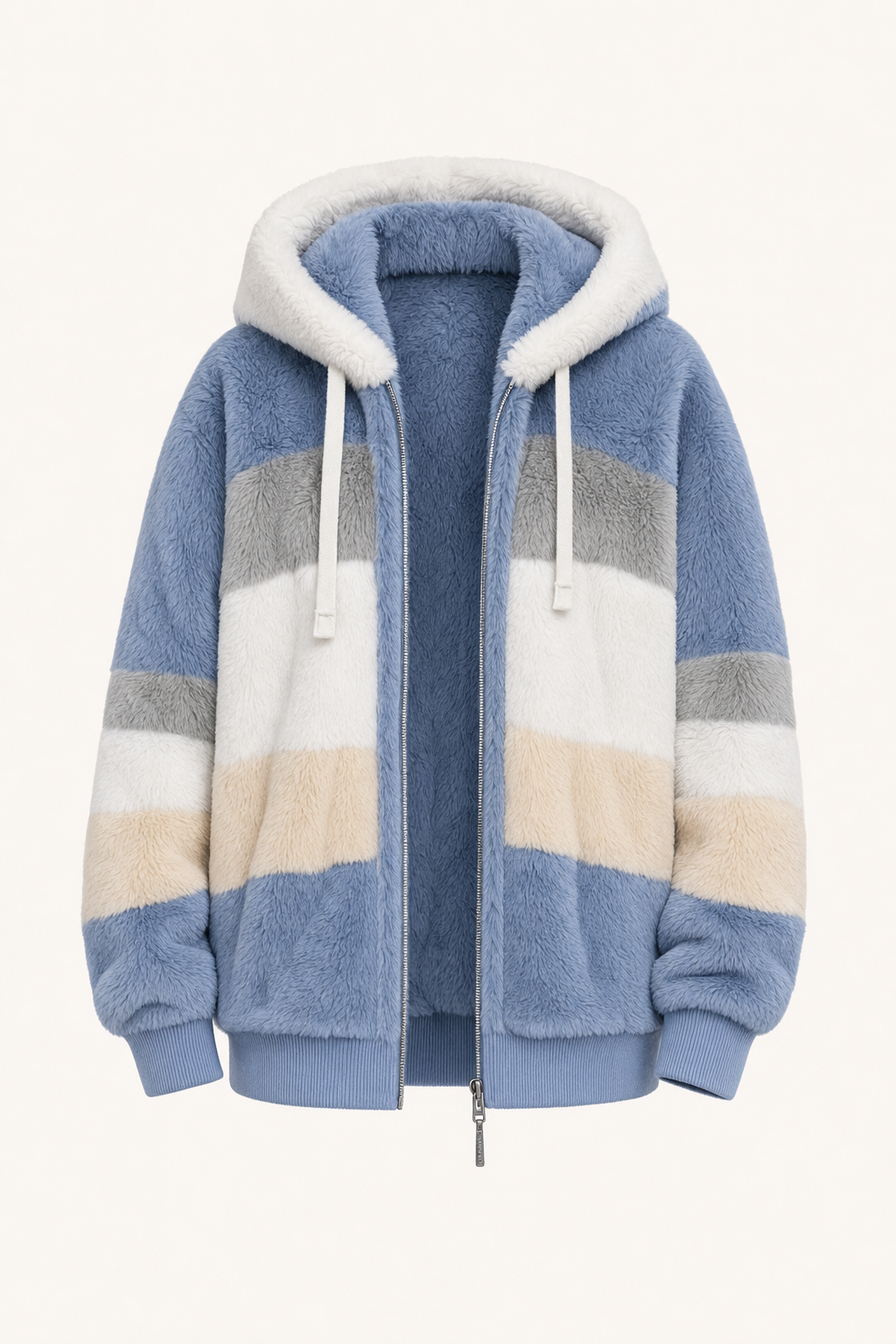 Puffer jacket with faux-fur hood