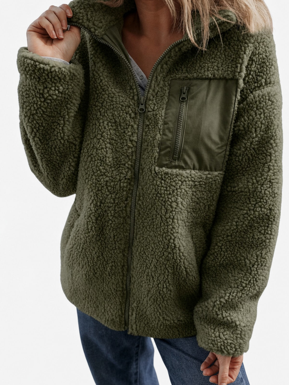 Women's Teddy Fleece Long Coat Cozy Winter Warmth - 2