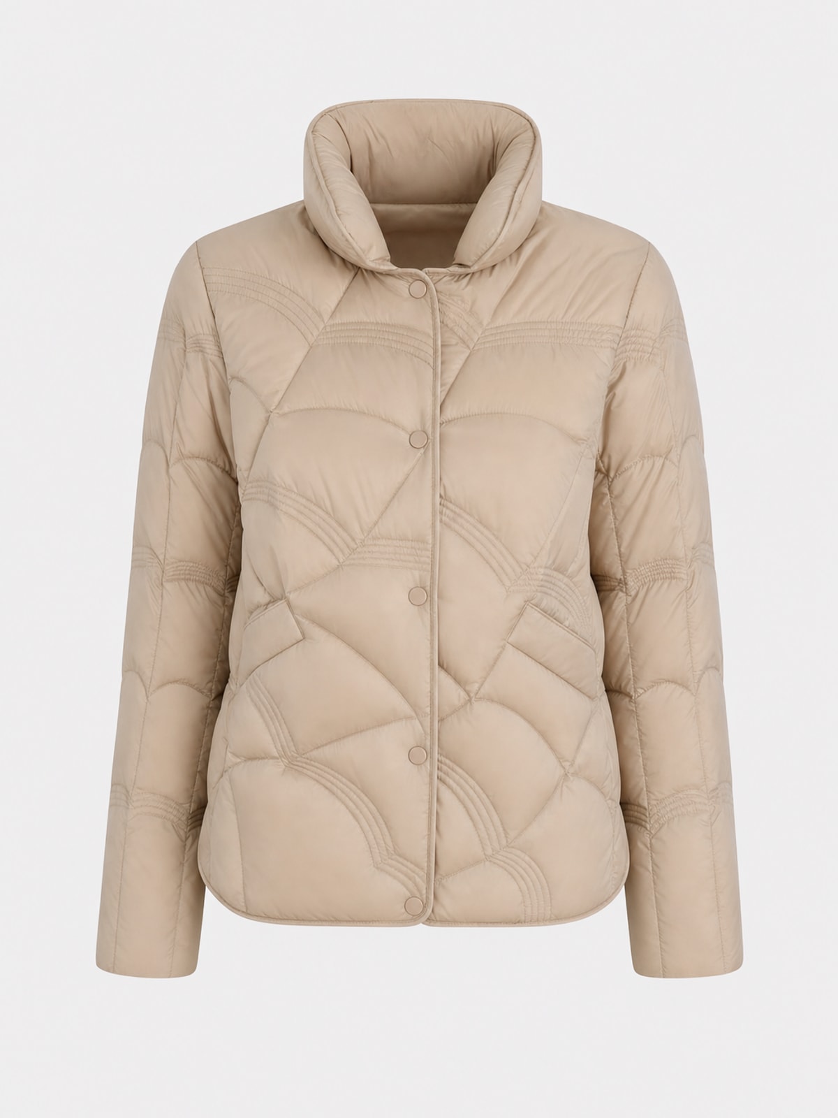 Quilted Button Front Jacket for Women - 1