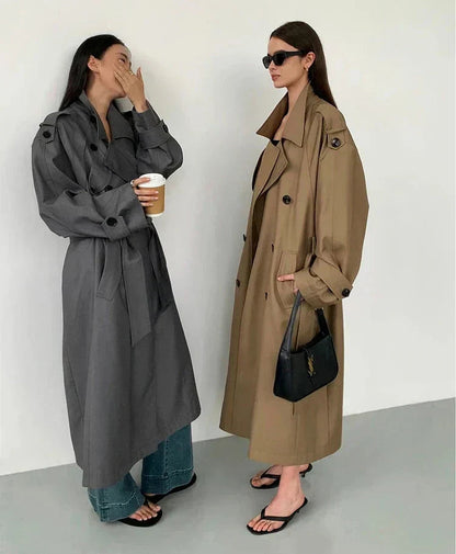 Oversized Polyester Trench Coat - view 3