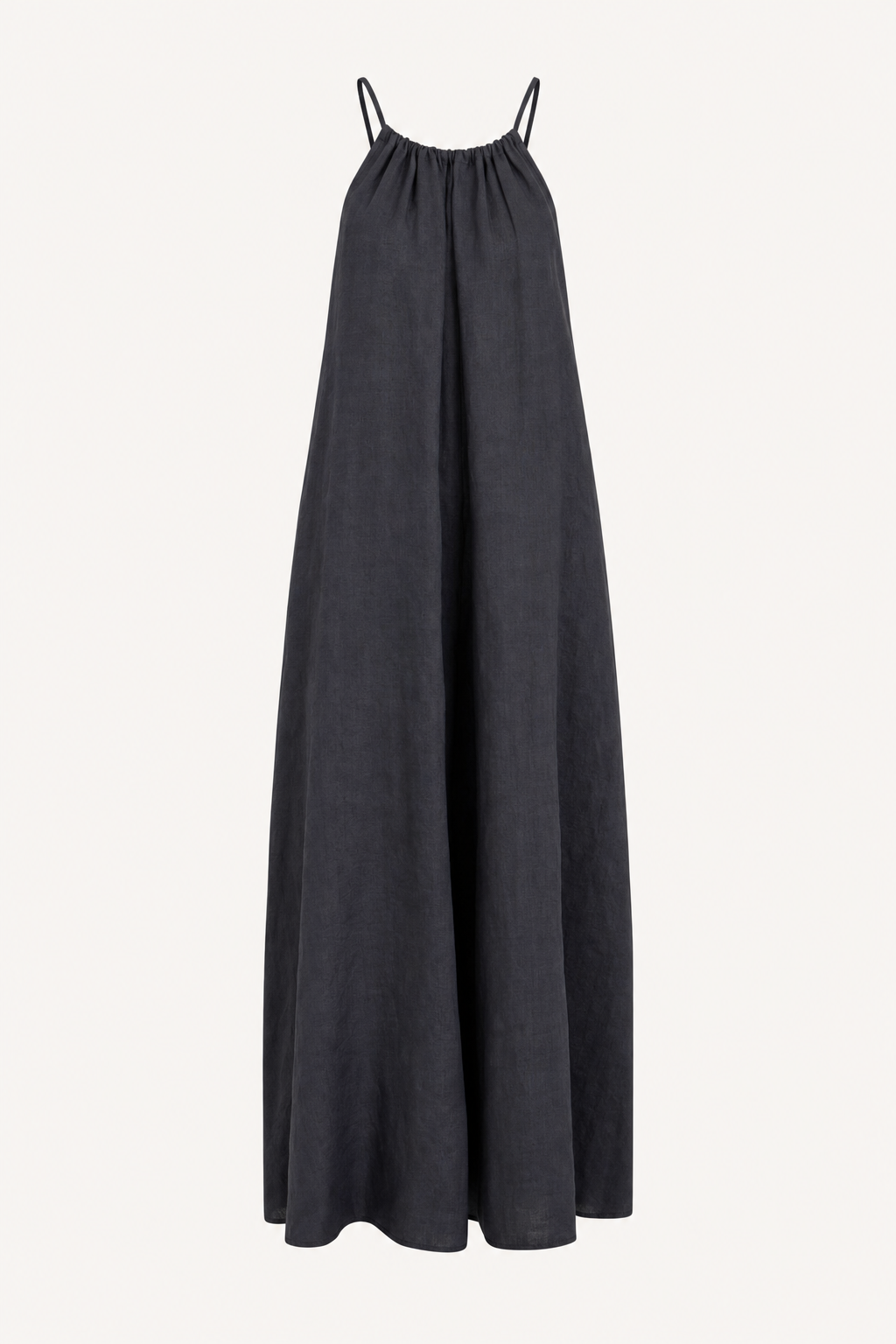 Linen Blend Halter Maxi Dress
