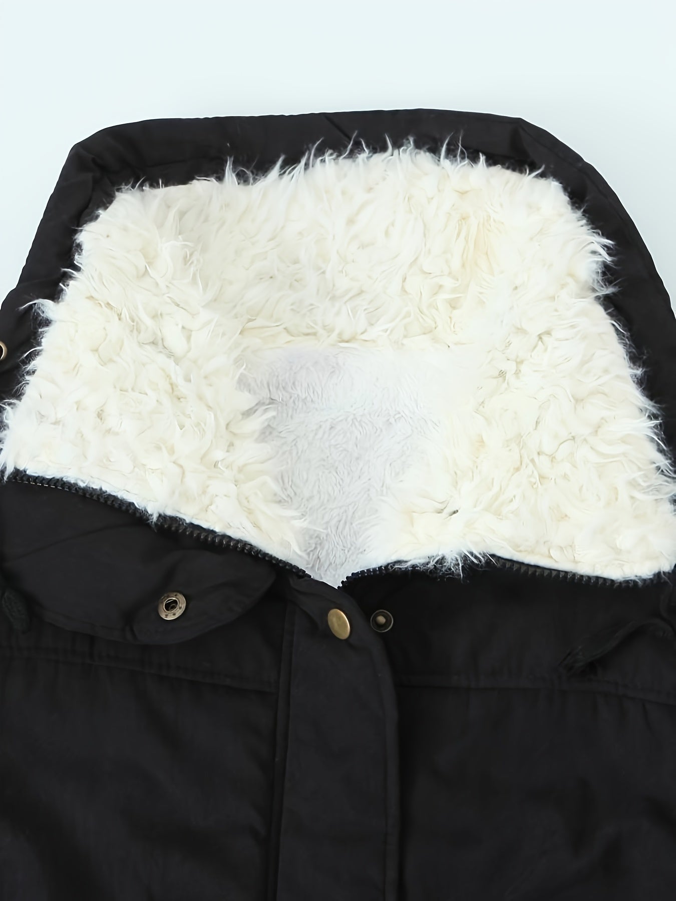 Fleece Lined Hooded Winter Parka, Mid-Length - view 12