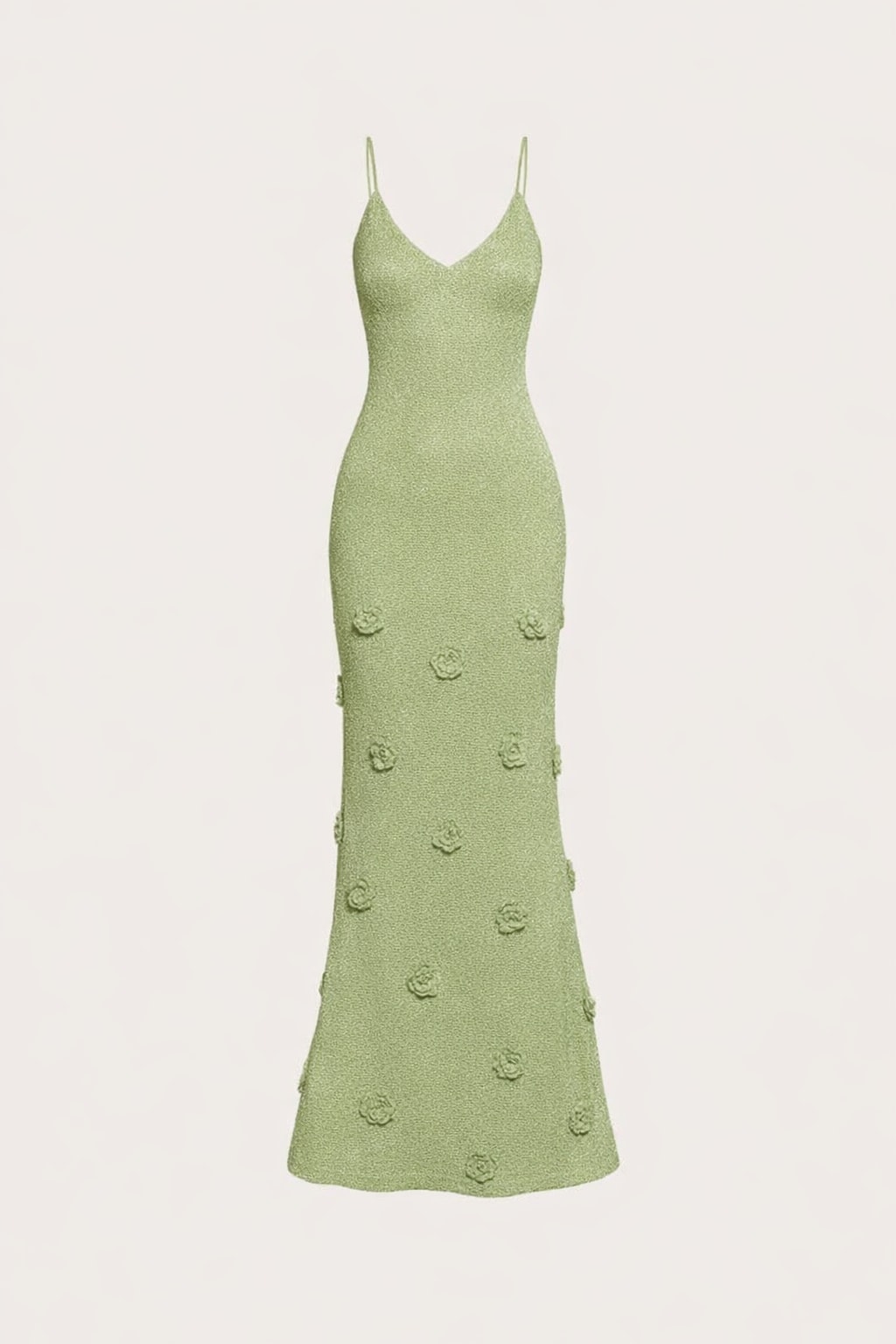 Cotton Crochet Maxi Dress with Floral Detail - 1