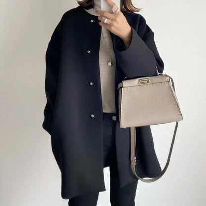 Oversized Button-Front Winter Coat - view 3