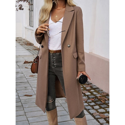 Tailored longline coat with pockets - view 6