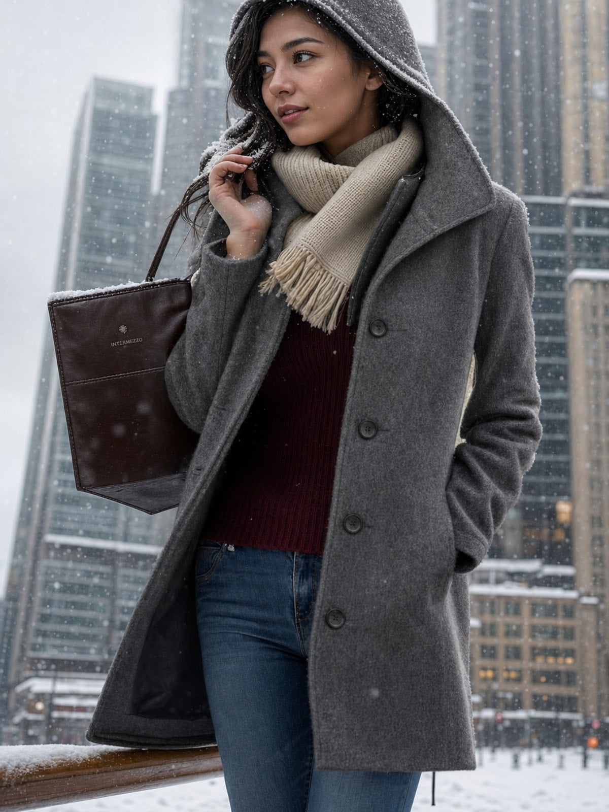 Turndown Collar Coat Tailored Fit for Cozy Everyday Wear - 4