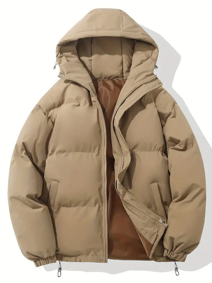 Quilted Puffer Jacket With Adjustable Hood - view 13
