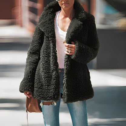 Thick fleece jacket in a fitted winter cut - view 4