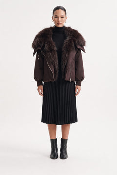 Down Jacket With Fur Collar - 2