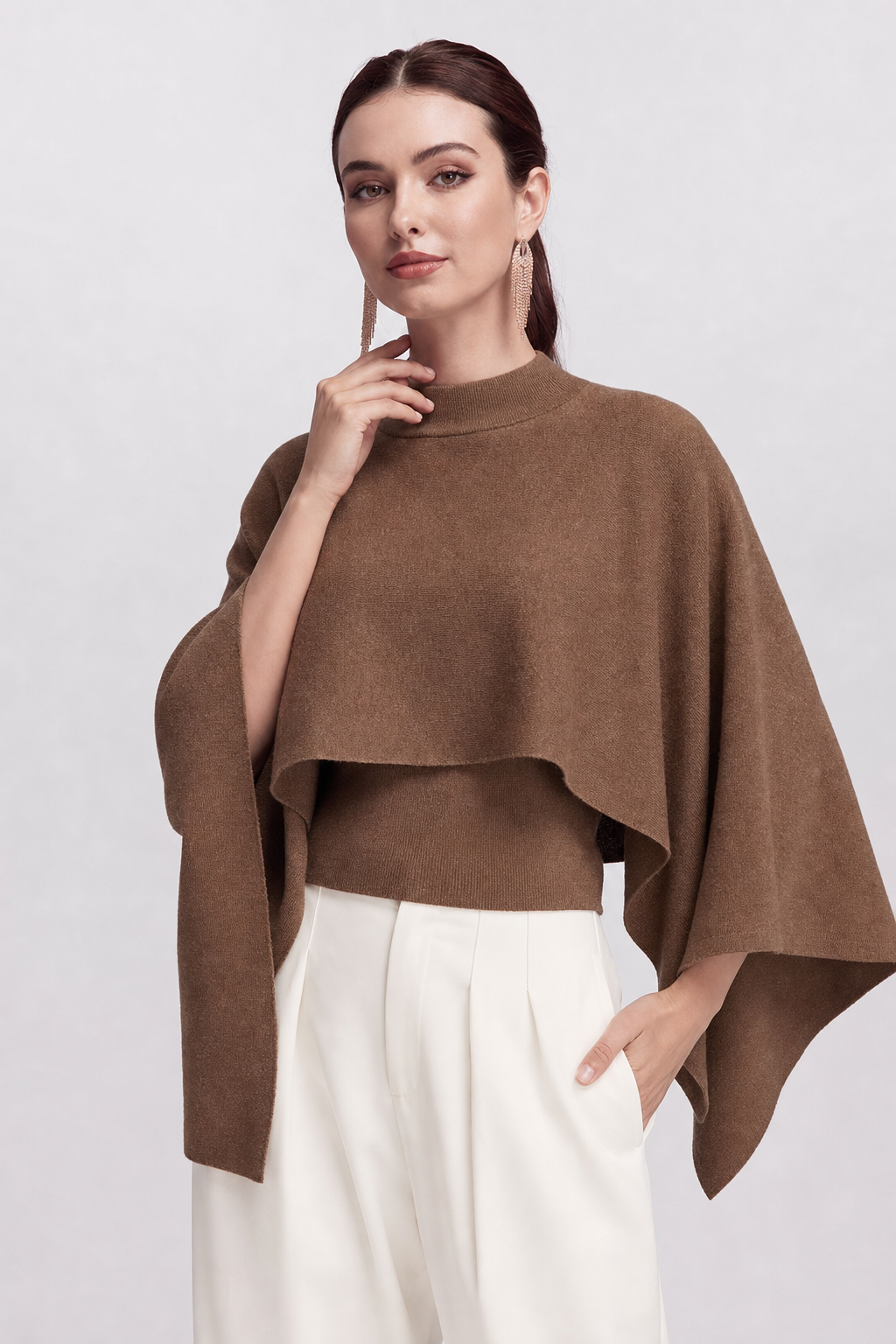 Knit Tank Top and Capelet Two-Piece Set - view 3