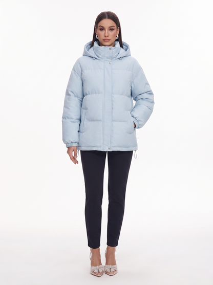 Quilted Puffer Jacket With Adjustable Hood - view 5
