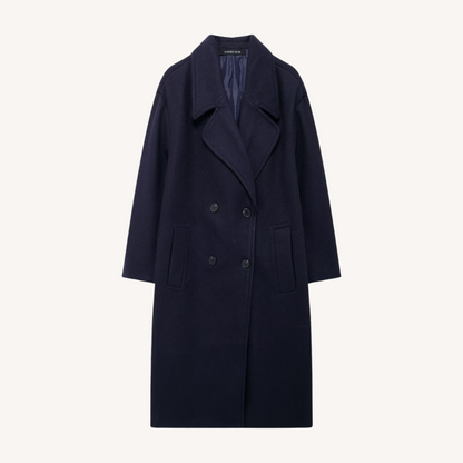 Double-Breasted Blend Overcoat in Six Colors - view 11
