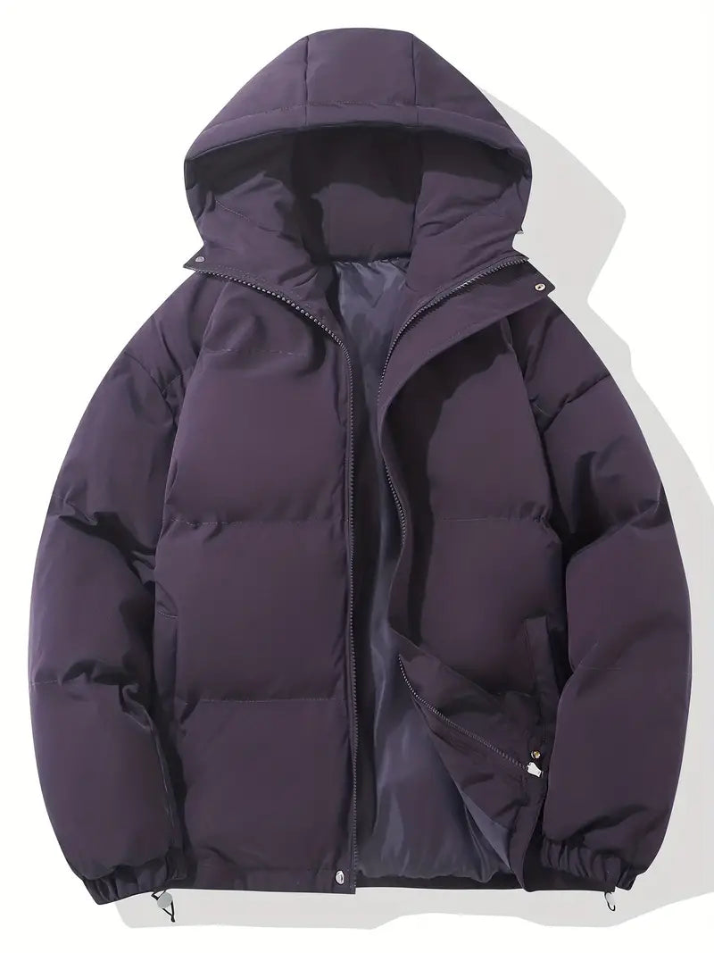 Quilted Puffer Jacket With Adjustable Hood - view 11
