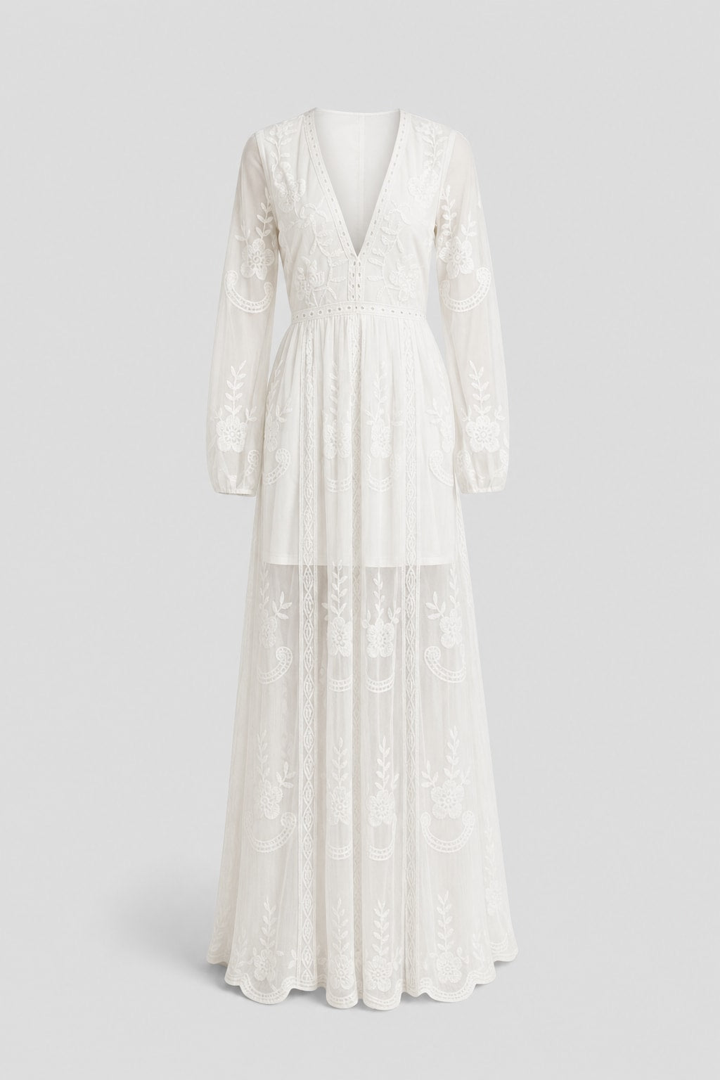 Lace Maxi Evening Dress for Special Occasions - 1
