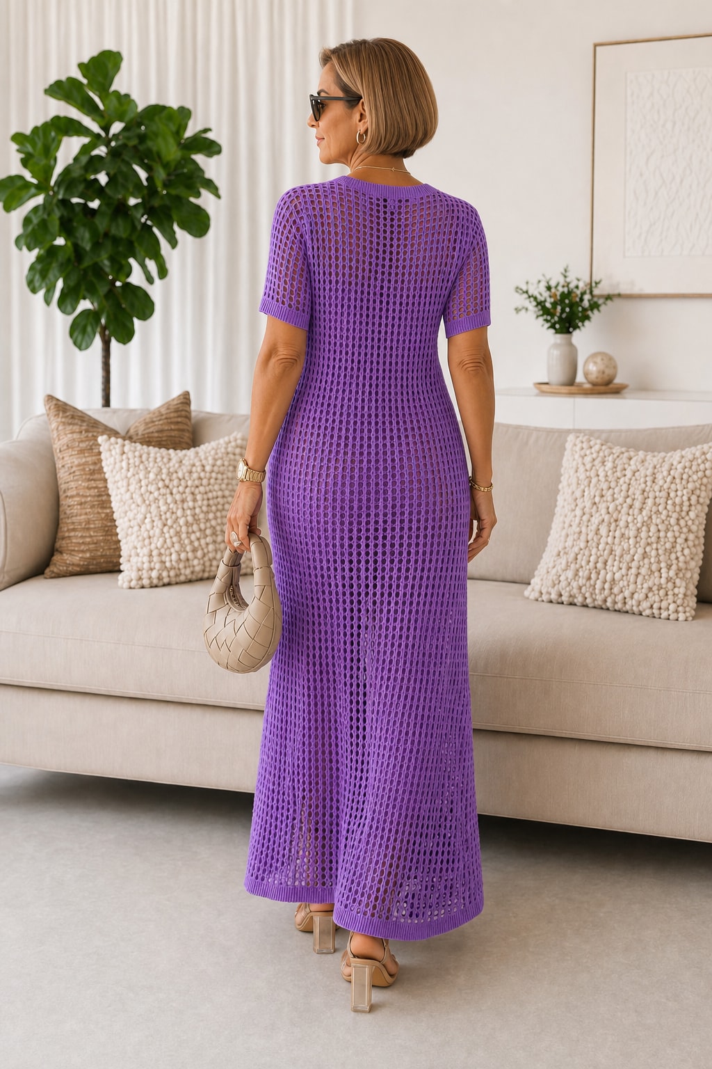 Layered Two-Piece Maxi Dress With Flowy Overlay - 3