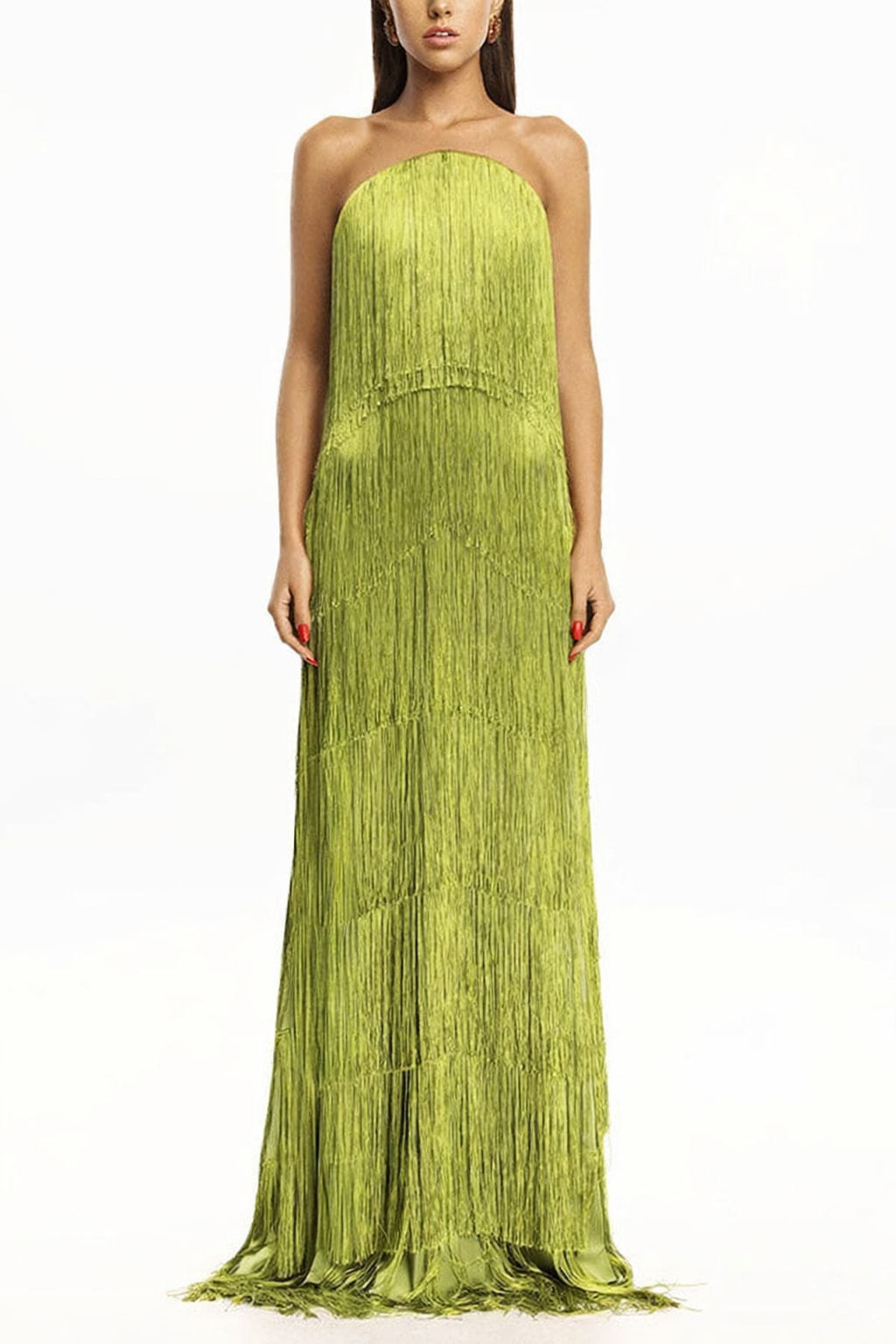 Off Shoulder Maxi Dress with Tassel Detail - 2