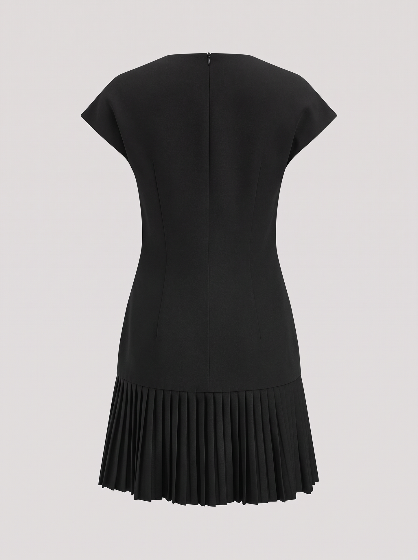 Black Pleated Woven Mini Dress - view 5
