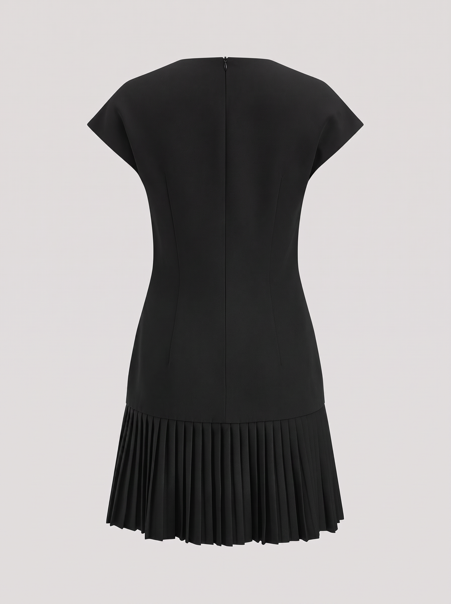 Black Pleated Woven Mini Dress - view 5