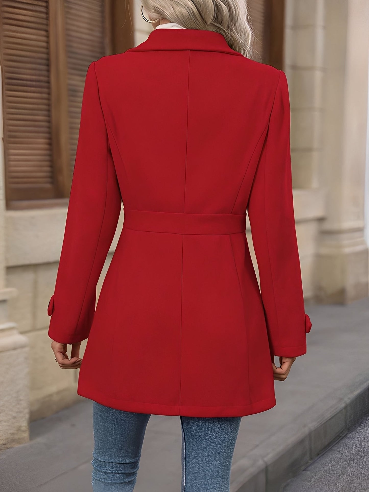 Notch Collar Belted Trench Coat - view 14