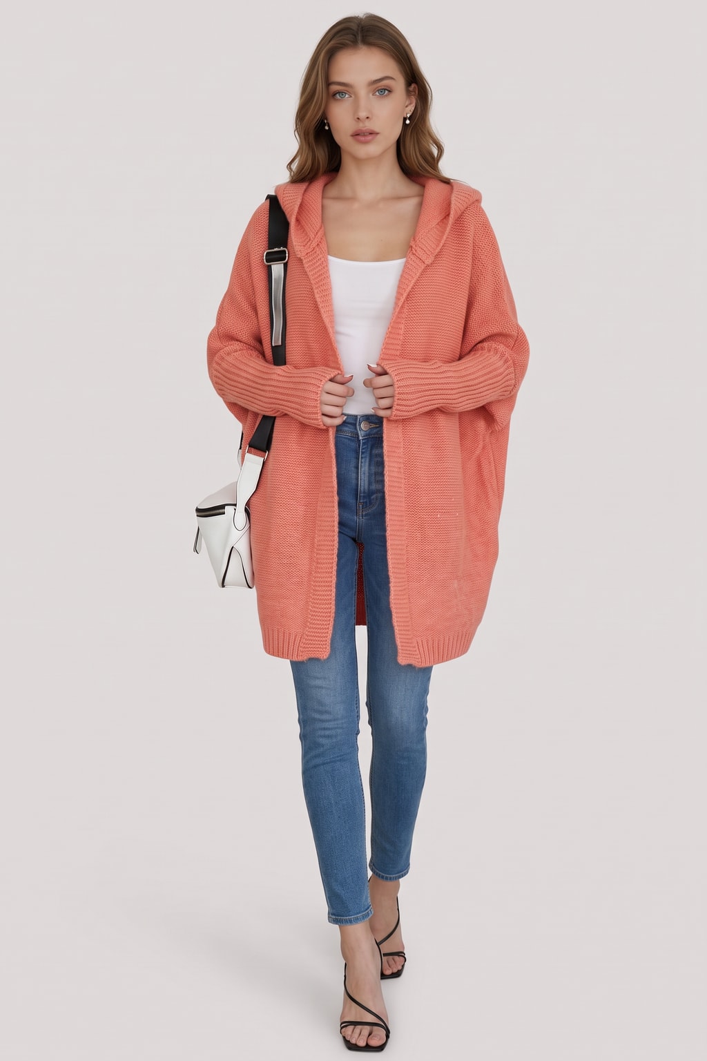 Knit Cardigan Oversized Hooded - 4