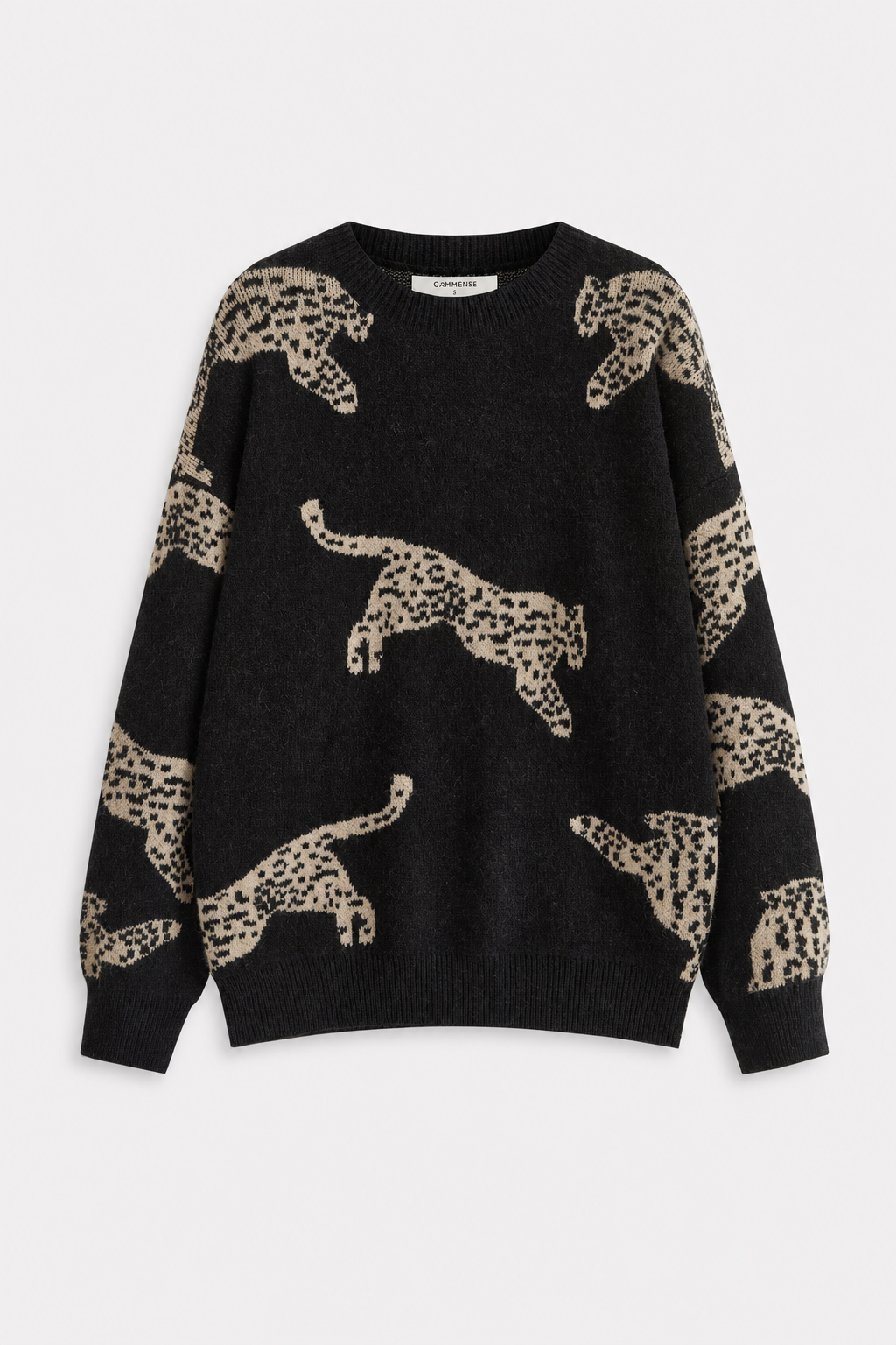 Leopard Print Knit Sweater