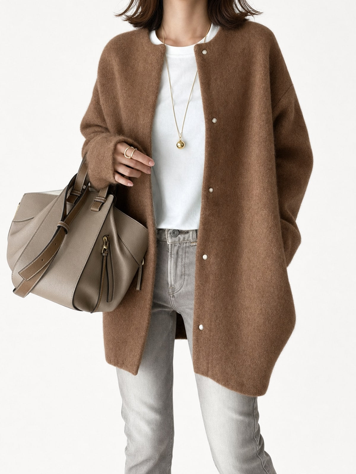 Cozy Insulated Shawl-Collar Winter Coat - 4