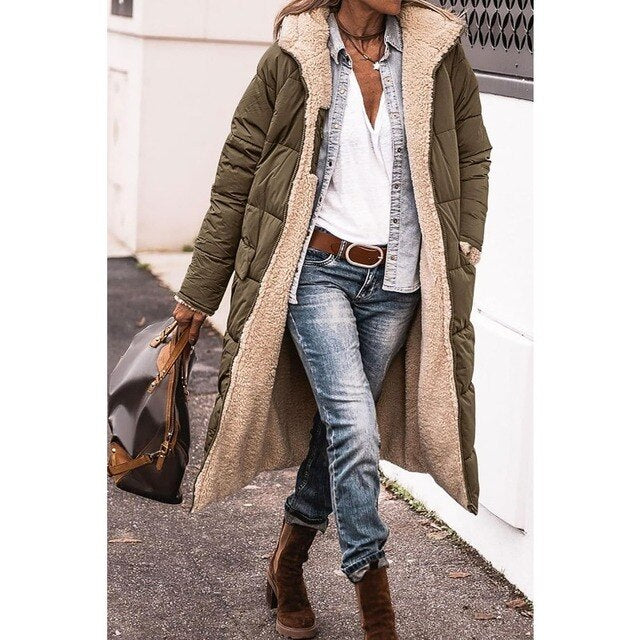 Down-Filled Long Hooded Winter Coat - view 9