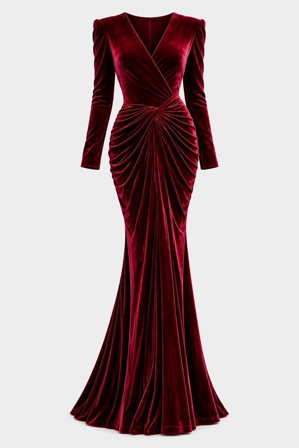 Evening Dress Formal Mermaid V-Neck Slim Fit - 1