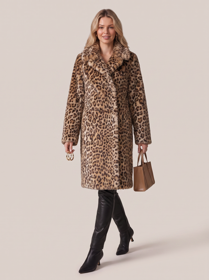 Leopard Print Insulated Winter Coat - view 7