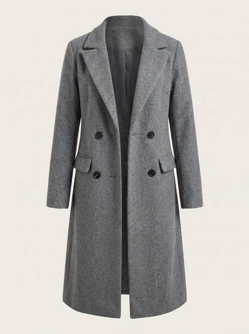 Tailored longline coat with pockets