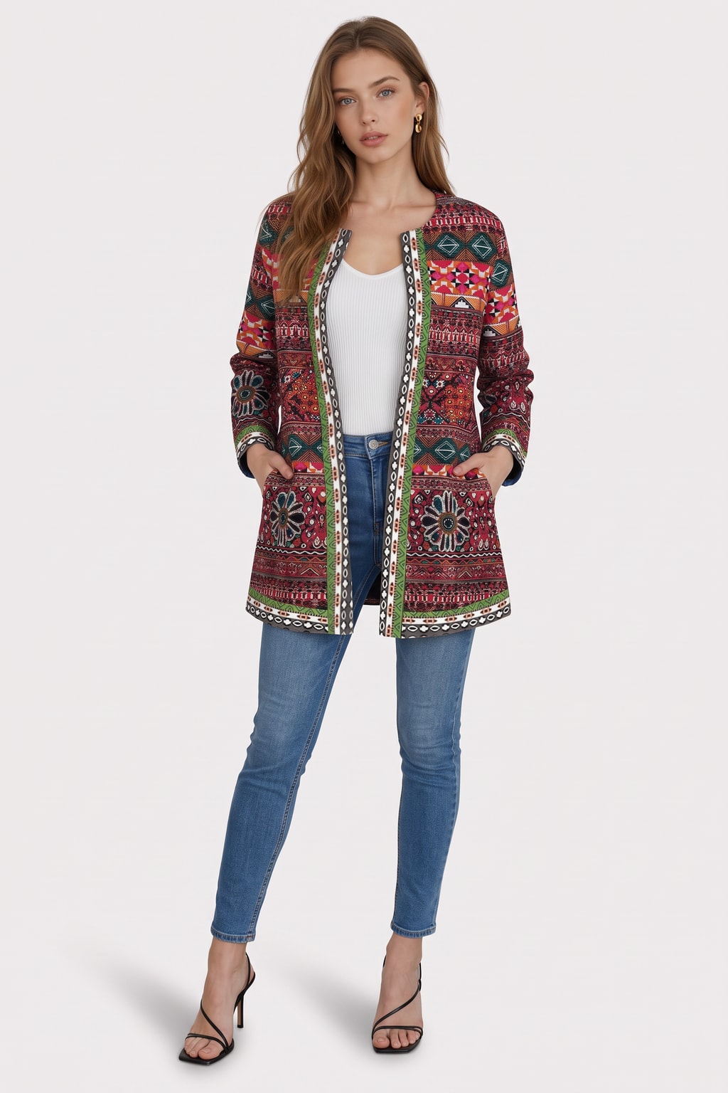Open-Front Jacket With Relaxed Fit - 2