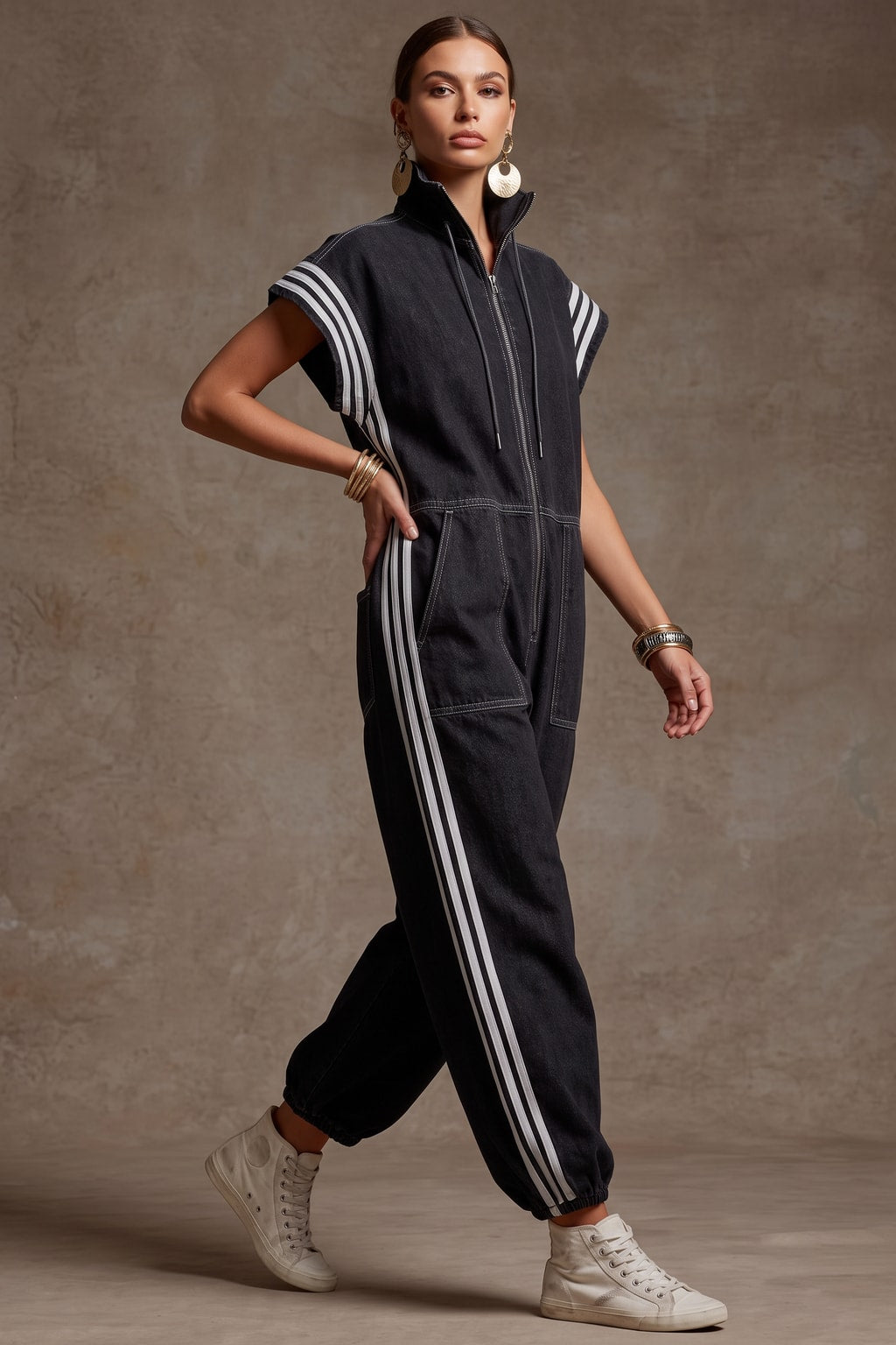 Cotton-Blend Denim Ankle-Tie Jumpsuit - 5