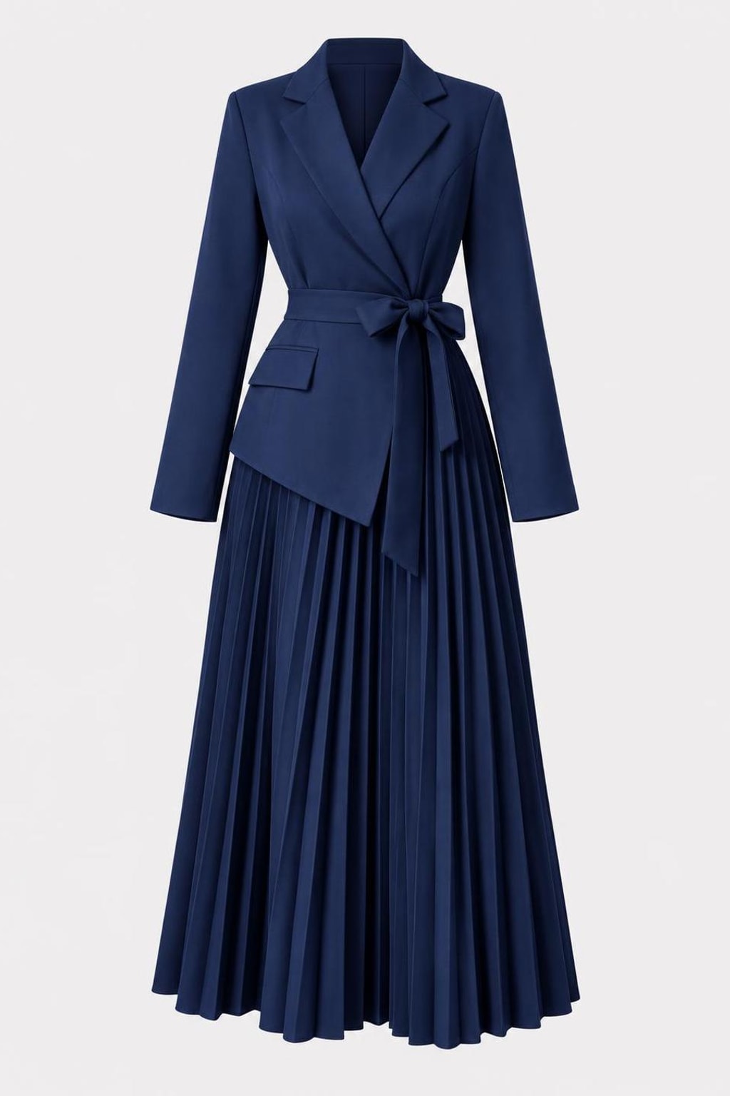 Polyester Maxi Dress With Flowing Silhouette - 1