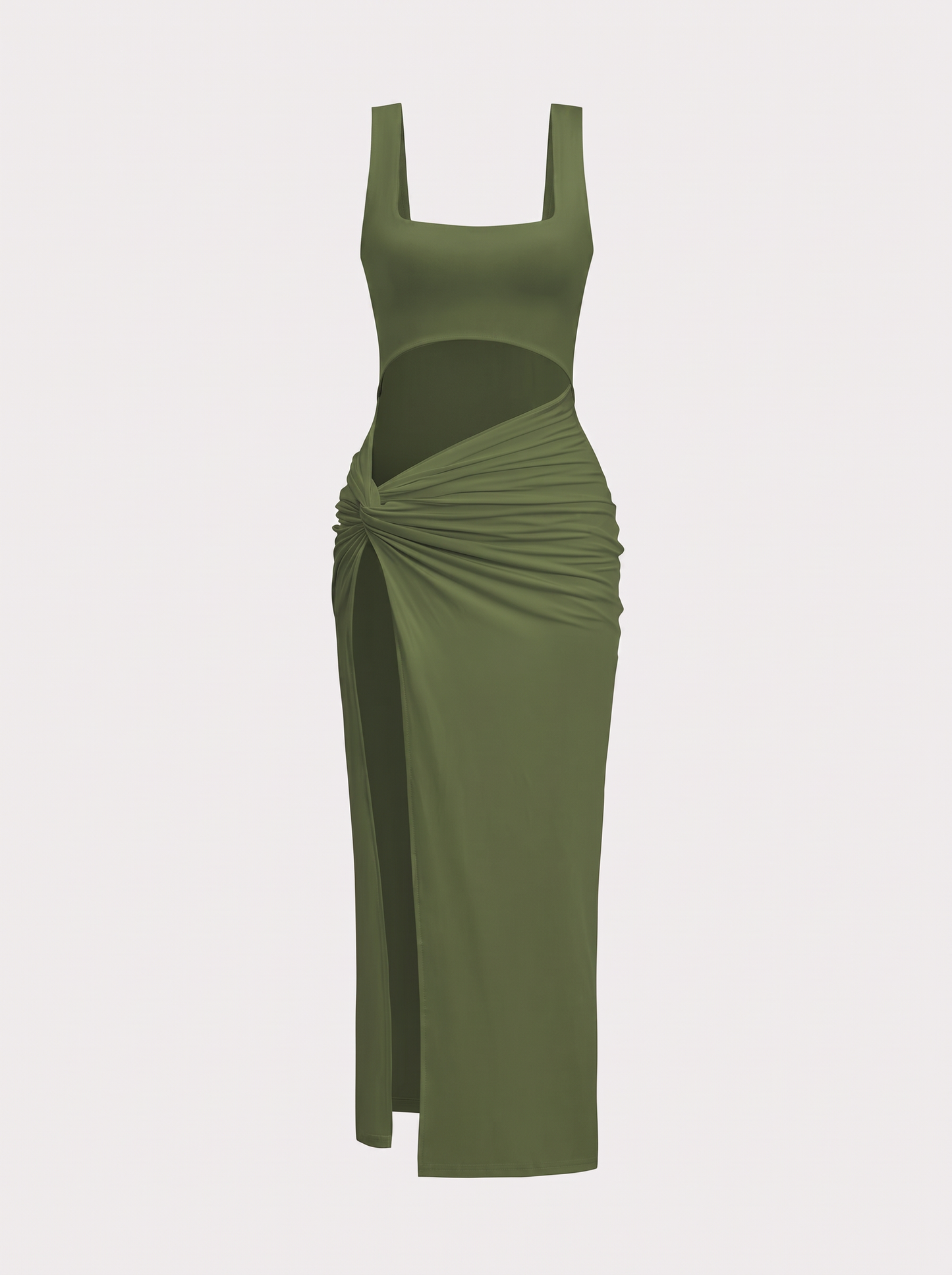 Twist Front Cutout Midi Dress - view 8