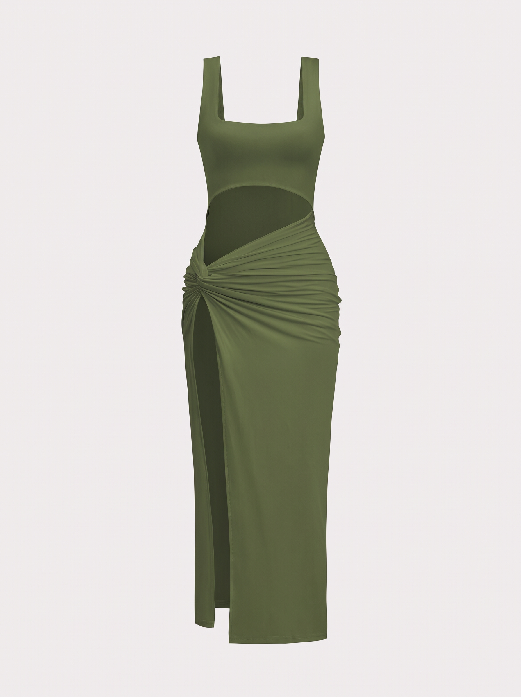 Twist Front Cutout Midi Dress - view 8