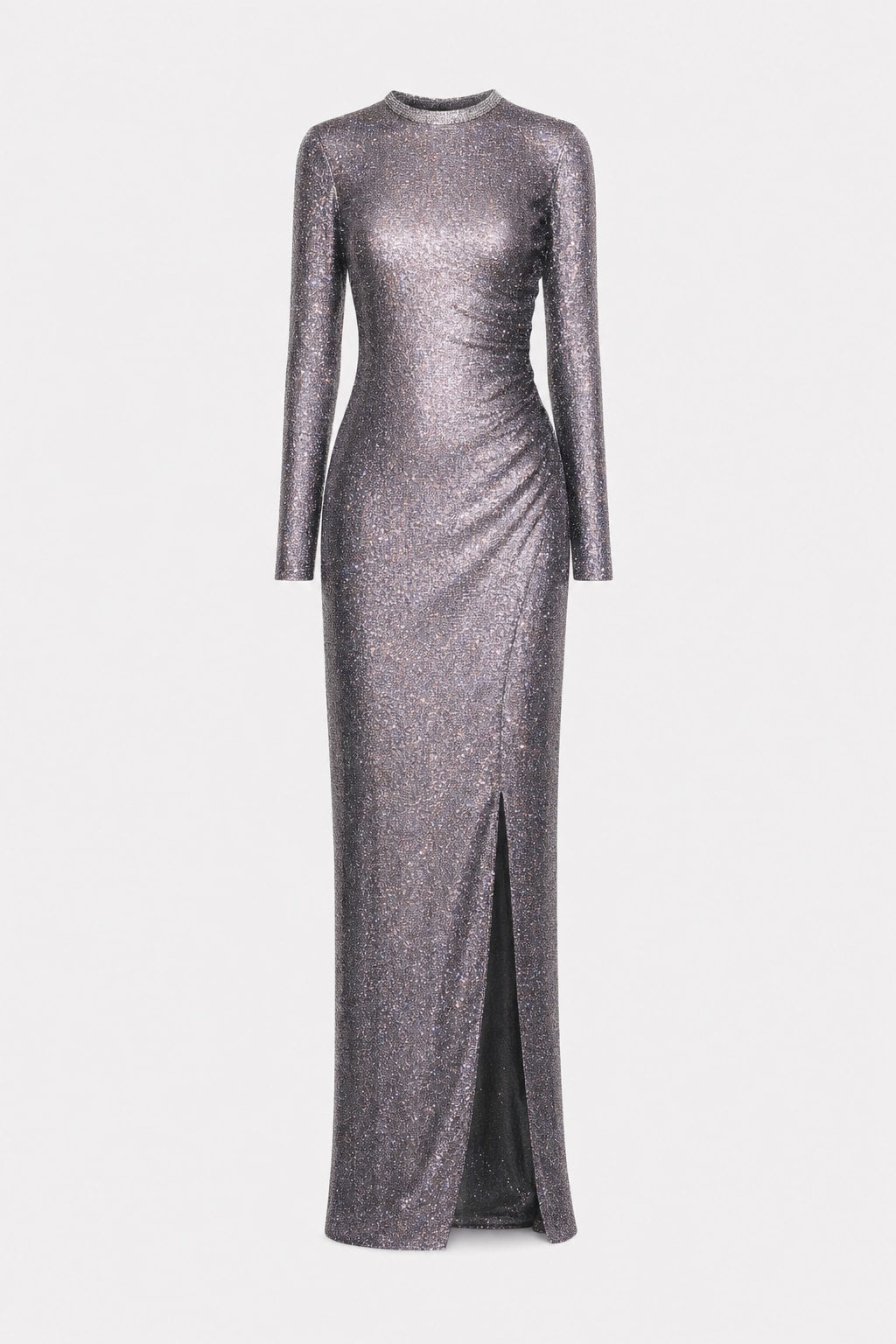 Rhinestone Maxi Dress With Fitted Silhouette - 1