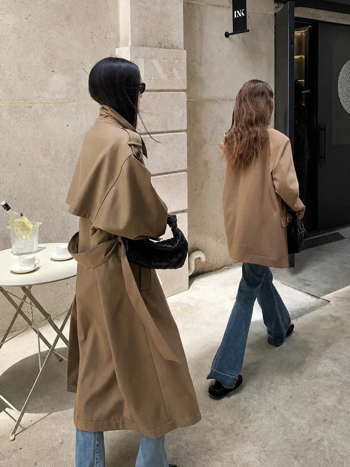 Cozy Polyester Trench Coat with Oversized Fit - 6