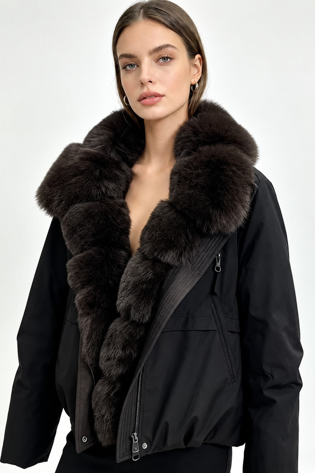 Faux Fur Jacket Short Coat Loose Outerwear - 8