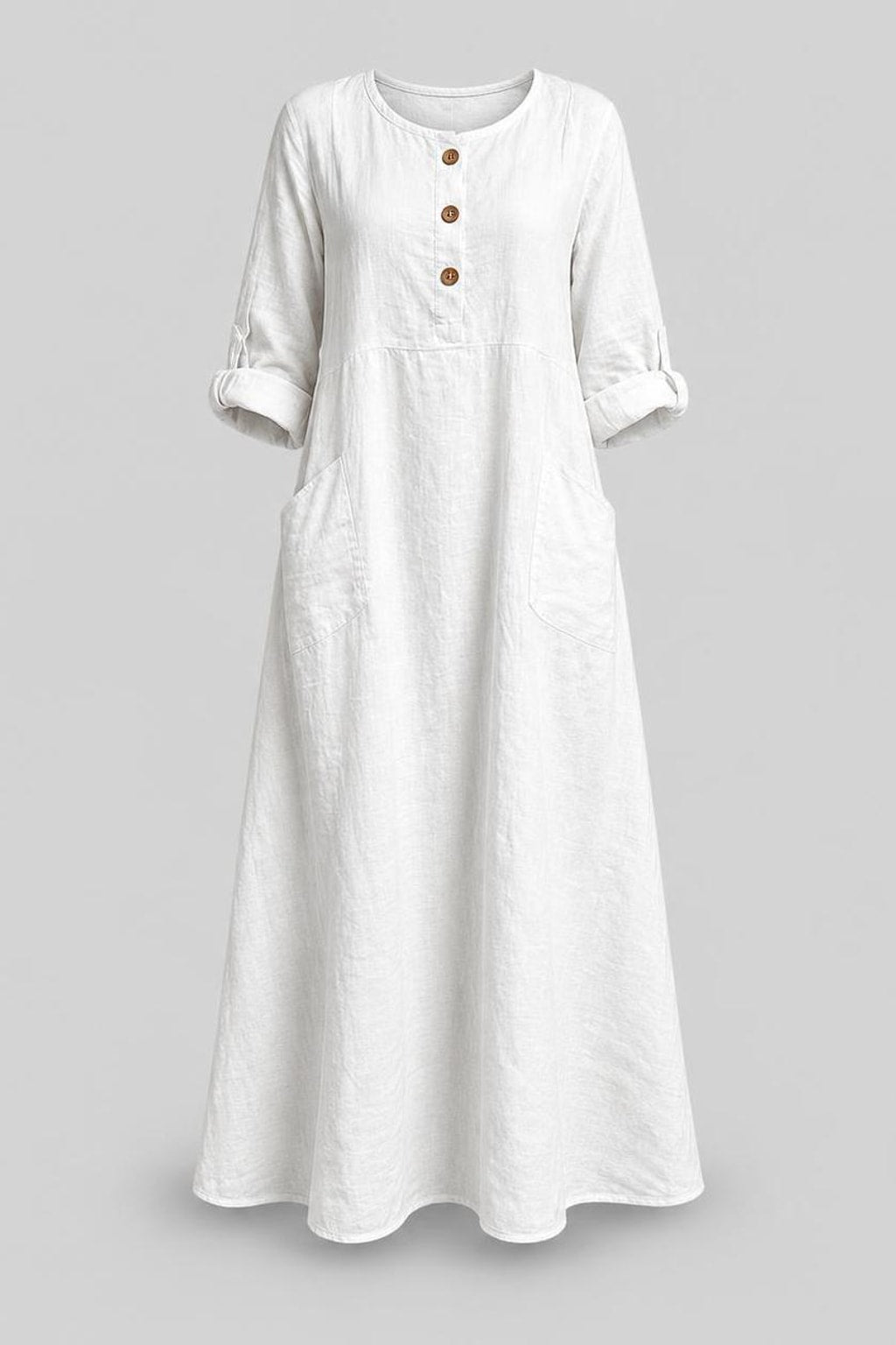 Polyester Sleeveless Pocketed Maxi Dress - 1