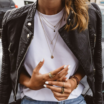 Faux Leather Cropped Moto Jacket, Snap Collar - view 3