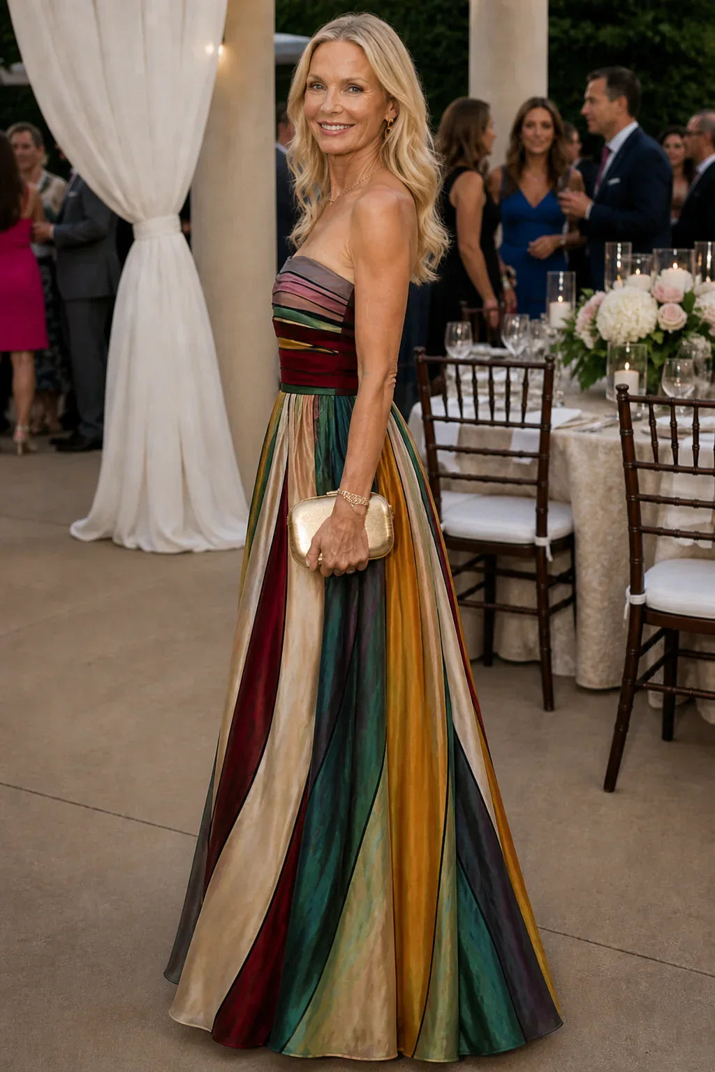 Lightweight Strapless Trapeze Dress - 3