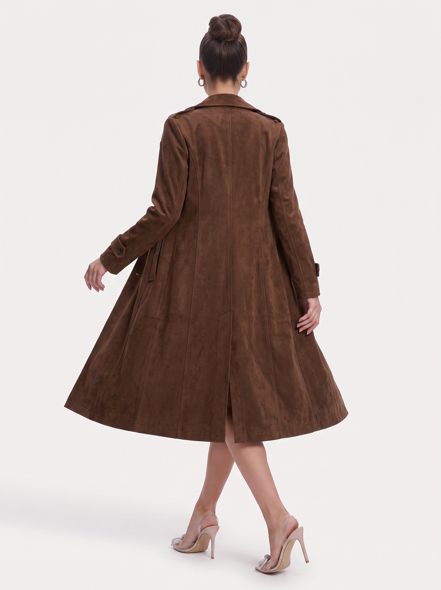 Longline Structured Coat With Notch Lapel - view 3